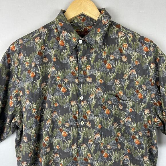 Tori Richard Honolulu Hawaiian Shirt Tropical Fish Made in USA Men's Size M - Picture 2 of 9